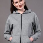 LADIES SPUN FLEECE HOODIE SWAETSHIRT